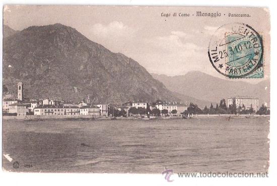 Postkarten: TARJETA POSTAL DE ITALIA. LAGO DI COMO. MENAGGIO. PANORAMA. ED. BRUNNER Y CO.