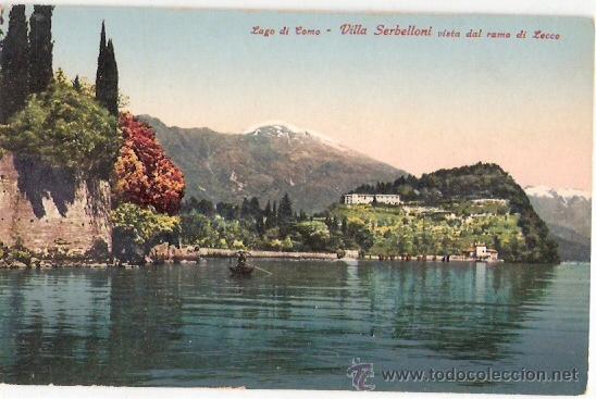 Postkarten: TARJETA POSTAL DE ITALIA. LAGO DI COMO. VILLA SERBELLONI. ED. BRUNNER Y CO..