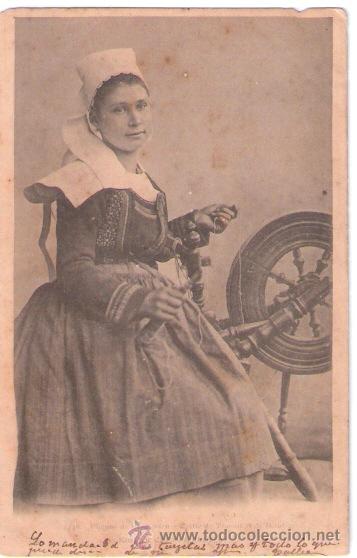 Postkarten: TARJETA POSTAL DE FRANCIA. FILEUSE DE RESPORDEN. CEIFFES DE BRETAGNE.