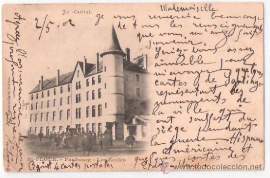 Postkarten: TARJETA POSTAL DE FRANCIA. LE CANTAL. ST-FLOUR. FAUBOURG-LES ECOLES. LIB. CLACEL.