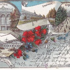 Postales: BAD ELMEN (ALEMANIA) EN 1896. BONITA Y RARA POSTAL CIRCULADA A STADTSULZA (ALEMANIA). LLEGADA. 