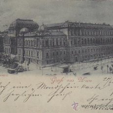 Postales: UNIVERSIDAD DE VIENA EN 1897. POSTAL DE ROMMLER Y JONAS CIRCULADA A EBERBACH (ALEMANIA). LLEGADA.