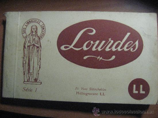 Postales: ANTIGUO BLOC CON 20 POSTALES DE LOURDES.CPT.FRANCIA.MUY BIEN CONSERVADO.