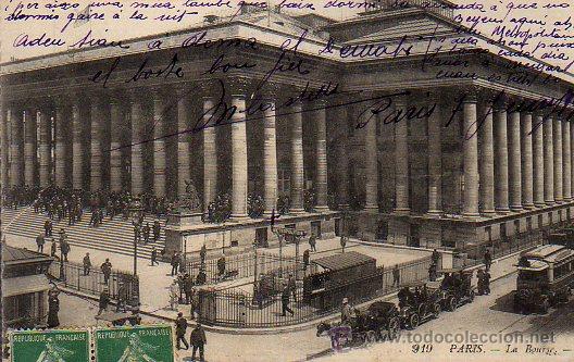 Postales: buena postal de PARIS -francia - LA BOURSE nº 919 de LL -1915 - Foto 1 - 26545938