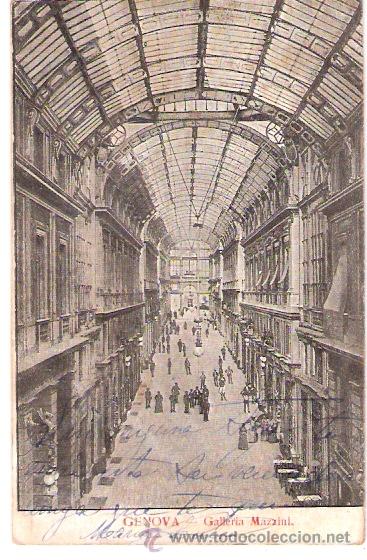 Postkarten: TARJETA POSTAL. ITALIA. GENOVA. GALERIA MAZZINI.