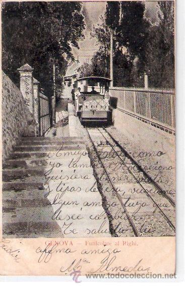 Postcards: TARJETA POSTAL. ITALIA. GENOVA. FUNICULARE AL RIGHI.