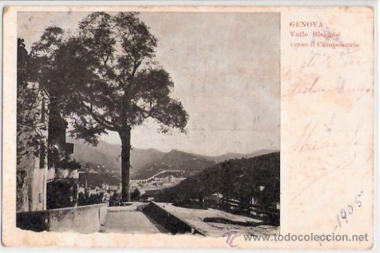 Postkarten: TARJETA POSTAL. ITALIA. GENOVA. VALLE BISAGNO, VERSO IL CMPOSANTO.