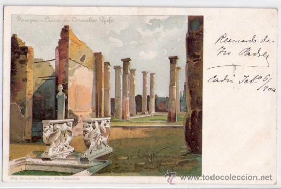 Postkarten: TARJETA POSTAL. ITALIA. POMPEI (NAPOLES). CASA DI CORNELIO RUFO. ED. E. RAGOZINO.