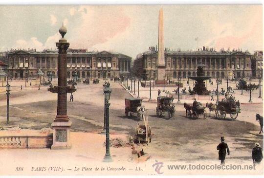 Postkarten: TARJETA POSTAL. FRANCIA. PARIS.PLAZA DE LA CONCORDIA. N&ordm; 388. L. L.