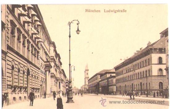 Postkarten: TARJETA POSTAL. ALEMANIA. MUNCHEN. LUDWIGSTRABE. N&ordm; 554. D. G. W.