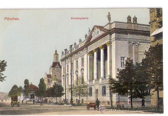 Postkarten: TARJETA POSTAL. ALEMANIA. MUNCHEN. SCHAKGALERIE. N&ordm; 6. G. FELDBAUERS VERLAG.