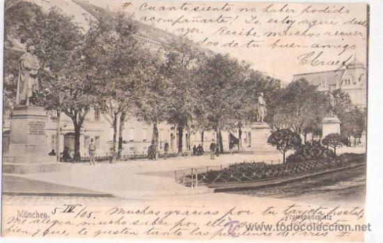 Postkarten: TARJETA POSTAL. ALEMANIA. MUNCHEN. PROMENADEPLATZ. H & S. M.