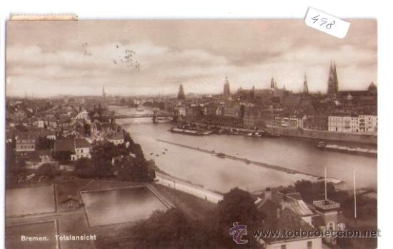 Postkarten: TARJETA POSTAL. ALEMANIA. BREMEN. TOTALANSICHT. N&ordm; 2783. CRAMERS KUNSTANSTAIT.