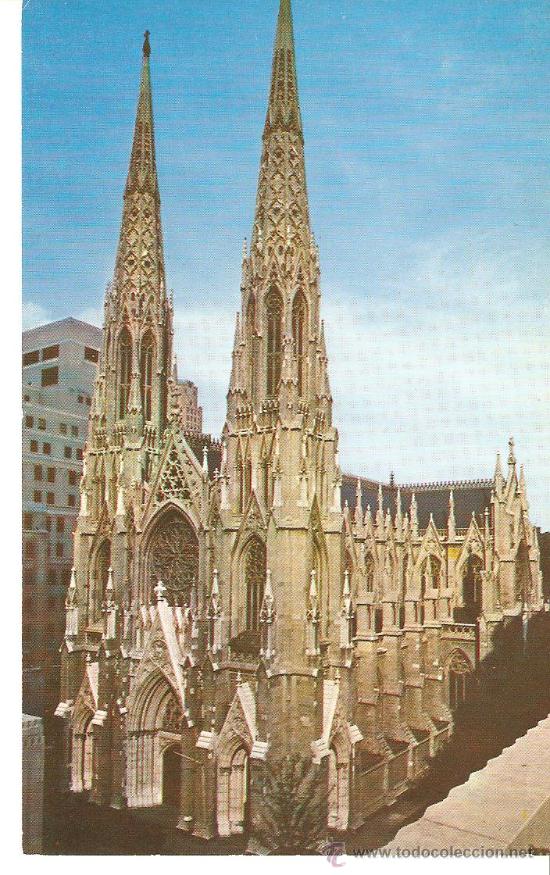 Cartoline: ST. PATRICK&acute;S CATHEDRAL IS LOCATED ON FIFTH AVE NUE , ESCRITA