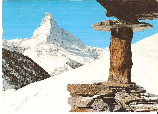 Cartoline: BEI ZERMATT , MATTERHORN ( 4778 M ) CIRCULADA CON SELLO