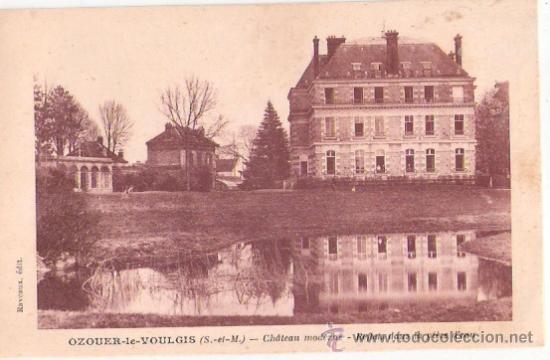 Postkarten: TARJETA POSTAL. FRANCIA. OZOUER LE VOULGIS. CHATEAU MODERNE, REFLETS DANS LA PIECE D&acute;AU. ED. RAVEAUX