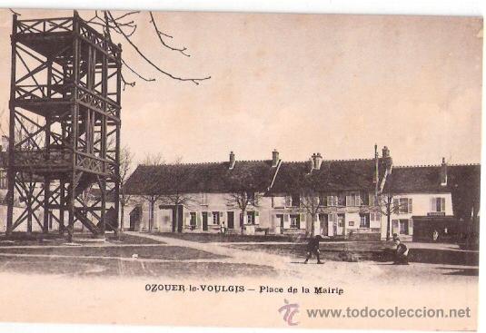 Postkarten: TARJETA POSTAL. FRANCIA. OZOUER LE VOULGIS. PLACE DE LA MAIRIE. A. BREGER FRERES.