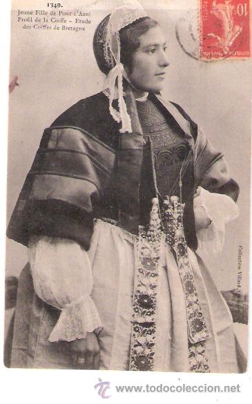 Postkarten: TARJETA POSTAL. FRANCIA. JEUNE FILLE DE PONT L&acute;ABRE. N&ordm; 1349. PROFIL DE LA COIFFE.