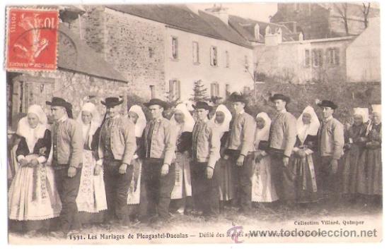 Postkarten: TARJETA POSTAL. FRANCIA. LES MARIAGES DE PLOUGASTEL-DACULAS. DEFILE DES MARIES. N&ordm; 1531. VILLARD.