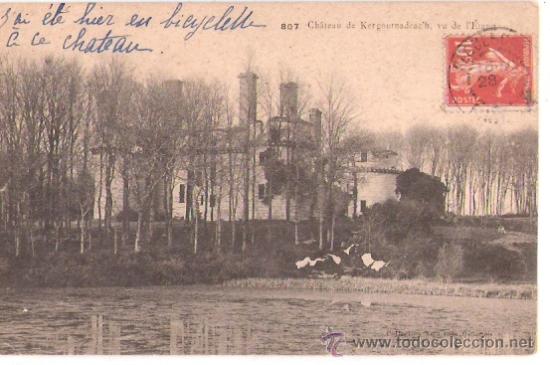 Postkarten: TARJETA POSTAL. FRANCIA. CHATEAU DE KERGOURNADESC&acute;H. VU DE L&Eacute;TANG. VILLARD.