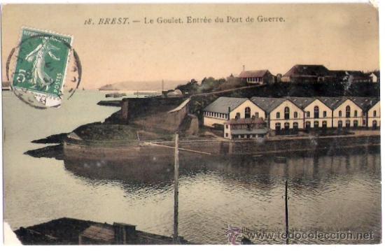 Postkarten: TARJETA POSTAL. FRANCIA. BREST. LE GOULET, ENTREE DU PORT DE GUERRE. N&ordm; 18.