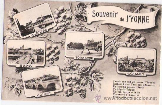 Postkarten: TARJETA POSTAL. FRANCIA. SOUVENIR DE L&acute;YONNE.