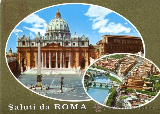Postales: SALUTI DA ROMA ESCRITA SIN CIRCULAR - Foto 1