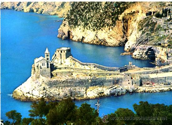 Postales: PORTOVENERE PROMONTORIO DE S. PIETRO ESCRITA CIRCULADA CON SELLO