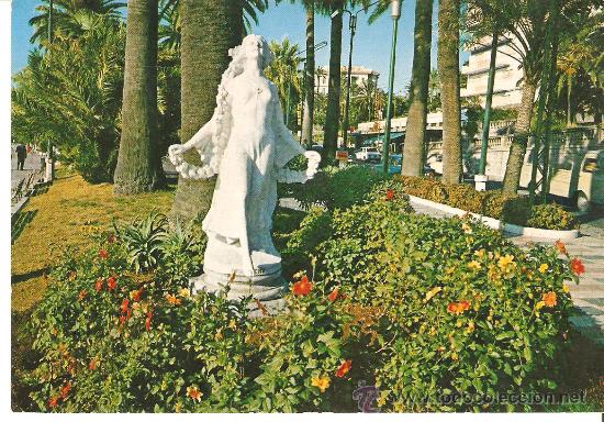 Postales: SANREMO STATUA DE LLA PRIMAVERA NO CIRCULADA , PERO CONTIENE DOS SELLOS REPLUBLICA ITALIANA