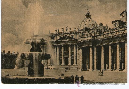 Cartoline: postal de roma, piazza s. pietro fontana del maderno, direccionada a manresa