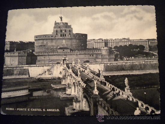 Postales: Postal de Roma puente San Angelo. - Foto 1