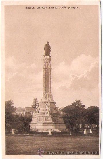 Cartoline: TARJETA POSTAL. PORTUGAL. BELEM. ESTATUA ALFONSO D&acute;ALBUQUERQUE. G. & F.