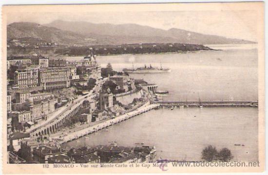 Cartoline: TARJETA POSTAL. MONACO. VUE SUR MONTE-CARLO ET LE CAP MARTIN. N&ordm; 182. EDIC. MADAME GONOD.