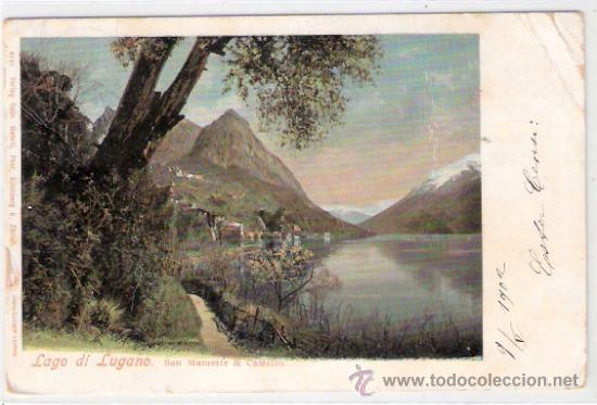 Cartoline: TARJETA POSTAL. ITALIA. LAGO DI LUGANO. SAN MAMETTE & CASTELLO. N&ordm; 6121. VERLAG GABR.