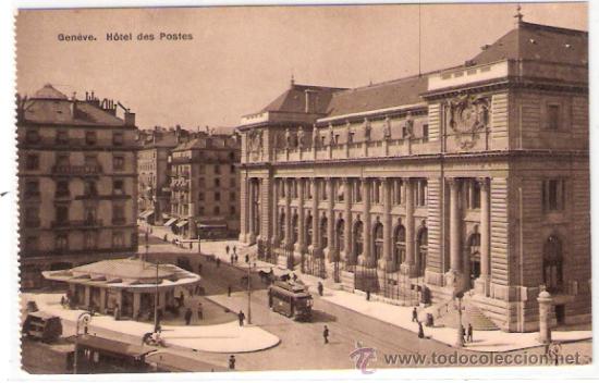 Cartoline: TARJETA POSTAL. SUIZA. GENEVE. HOTEL DES POSTES. PHOTOTIPIE CO., NEUCHATEL.