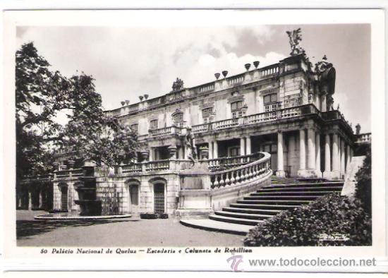 Postkarten: TARJETA POSTAL. PORTUGAL. PALACIO NACIONAL DE QUELUZ, ESCADERIA Y COLUNATA. N&ordm; 50. LOTY.