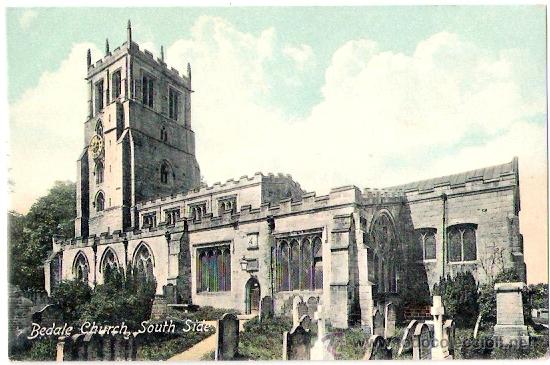Cartoline: TARJETA POSTAL. GRAN BRETA&Ntilde;A. BEDALE CHRCH, SOUTH SIDE.