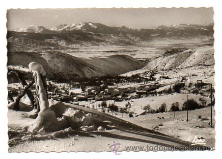 Postkarten: FONT - ROMEUNEIGE ET GLACE AU SOLEIL. VISTA DESDE ODEILLO Y LA CERDA&Ntilde;A FRANCO - ESPA&Ntilde;OLA.