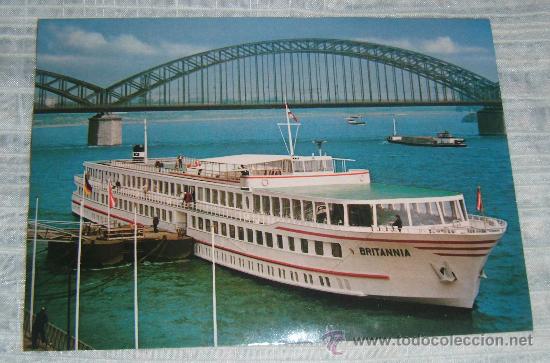 Cartoline: postal del barco britannnia en dusseldorf