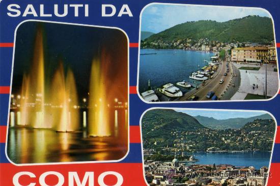 Postales: SALUTI DA COMO ESCRITA CIRCULADA SELLO - Foto 1
