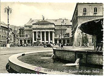 Postales: 7-ita96. Postal Genova. De Ferrari col Carlo Felice