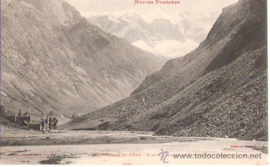 Cartoline: TARJETA POSTAL. HAUTES PYRENEES. VALLE DE HEAS, FOND DU CIRQUE DE TROUMOUSE. ED. L. F. TOULOUSSE.