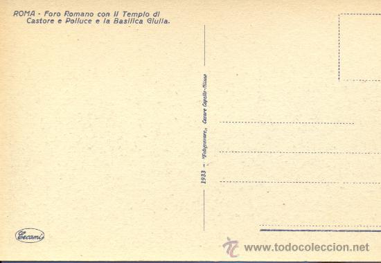Postales: Postal de Roma a&ntilde;o 1933 - Foto 2