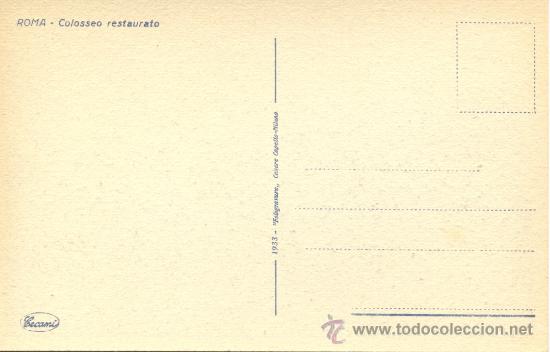 Postales: Postal de Roma a&ntilde;o 1933 - Foto 2