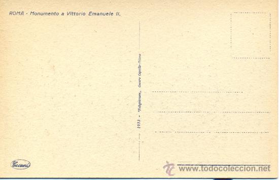 Postales: Postal de Roma a&ntilde;o 1933 - Foto 2
