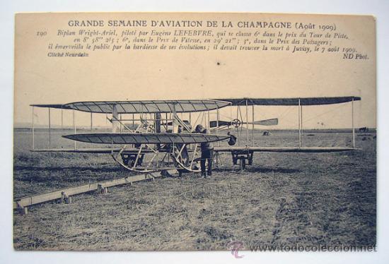 Postales: CARTE POSTALE . TARJETA POSTAL . GRANDE SEMAINE D'AVIATION DE LA CHAMPAGNE . 1909