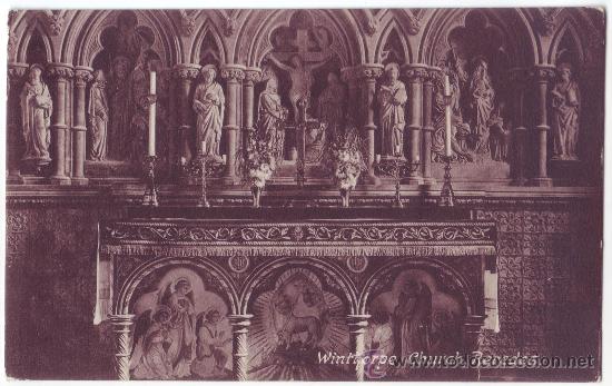 Postales: Inglaterra: Winthorpe Church, Reredos / Iglesia de Winthorpe - Altar Mayor (A&ntilde;os 10-20)