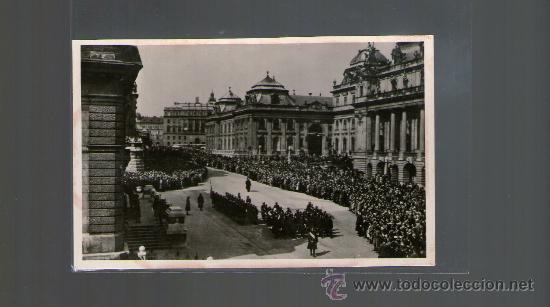 Postkarten: TARJETA POSTAL DE HUNGRIA. BUDAPEST. PALOTAORSEG VALTASA A KIRALYI VARBAN. MAGYAR.