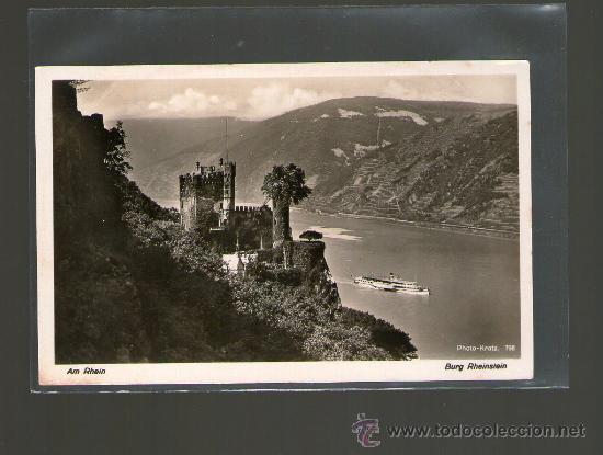 Postais: TARJETA POSTAL. AM RHEIN. BURG RHEINSTEIN. KRATZ. PHOTOGRAFIE.
