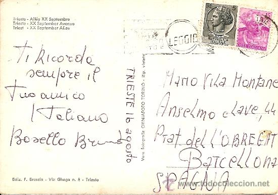 Postales: TRIESTE - VIALE XX SETTEMBRE - Foto 2